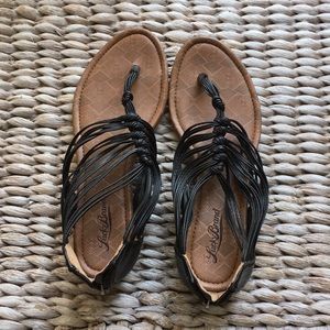 LUCKY BRAND strappy back zip sandals